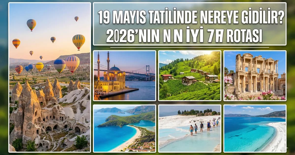 19 Mayıs Tatilinde Nereye Gidilir? 2026'nın En İyi 7 Rotası