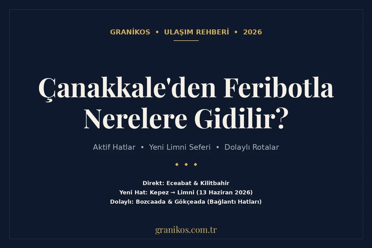 Çanakkale'den Feribotla Nerelere Gidilir? 2026 Aktif Hatlar Rehberi