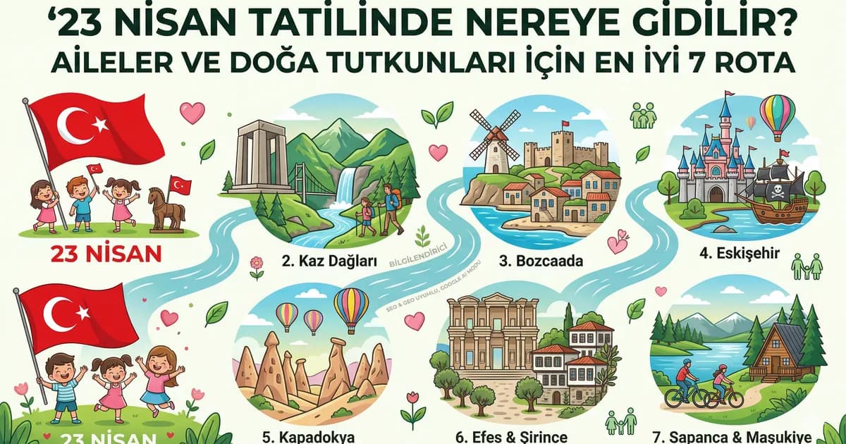 23 Nisan Tatilinde Nereye Gidilir? En İyi 7 Rota