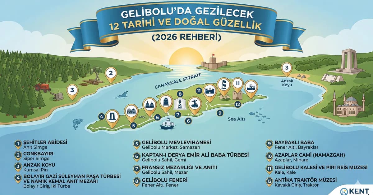 Gelibolu'da Gezilecek 12 Tarihi ve Doğal Güzellik (2026 Rehberi)
