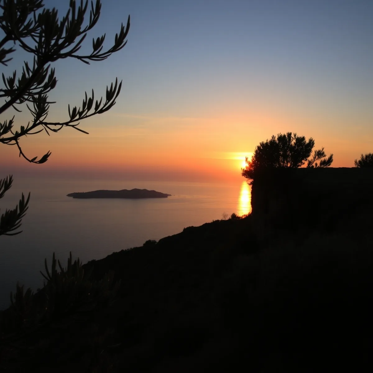 Şeytan Sofrası ve Cunda Adası — Ege kıyısı gün batımı