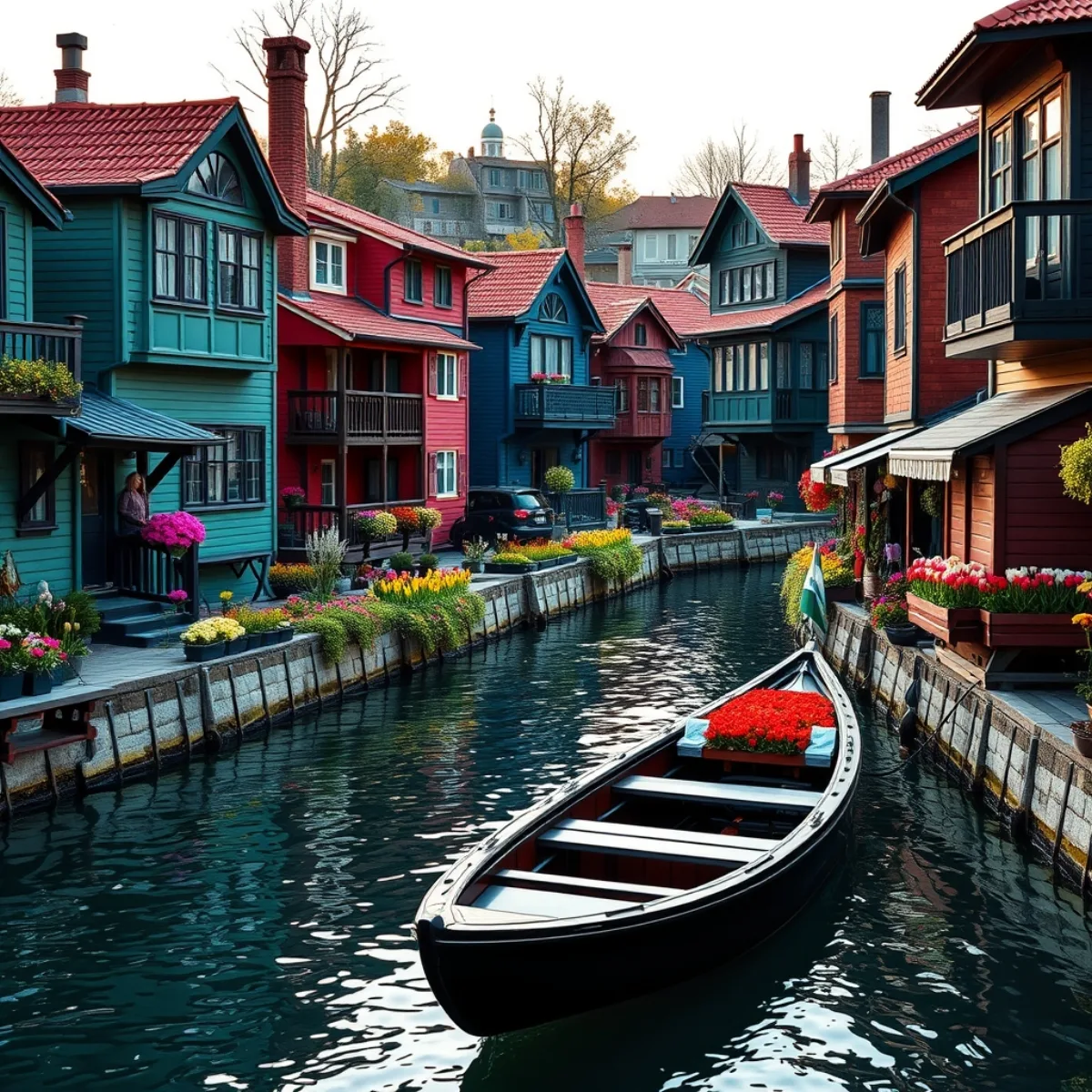 Eskişehir Odunpazarı — renkli Osmanlı evleri ve Porsuk Çayı