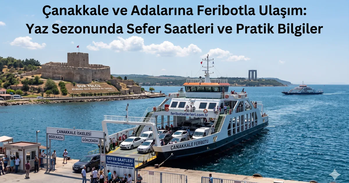 Çanakkale ve Adalarına Feribotla Ulaşım: 2026 Yaz Sezonu Sefer Saatleri ve Pratik Seyahat Rehberi